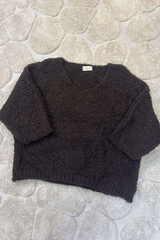 Hygge Boucle Slouch Knit Coffee Bean /20 =